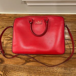 Kate Spade Laptop Red Shoulder Bag in excellent condition